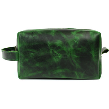 Leather vanity case TARWA REv-8033-4lx green
