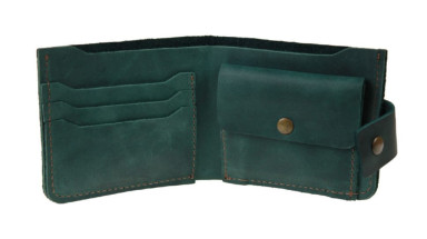 Men small leather wallet SULLIVAN 962-20(8) green