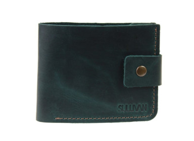 Men small leather wallet SULLIVAN 962-20(8) green