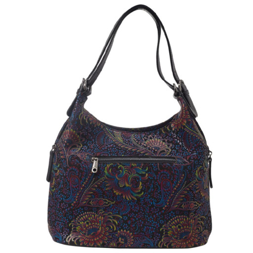 Сумка женская кожаная Desisan 3036-995 синие цветы