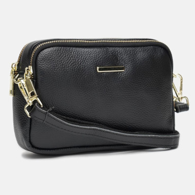 Women's leather bag Borsa Leather K11906-black