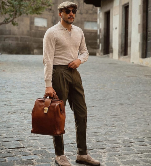 Шкіряний рюкзак - A Brief Story of Time - Коньячно-коричневий матовий колір - Time Resistance 5208801