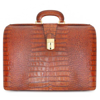 Pratesi KCO525/G - Leonardo King Briefcase in cow leather King Cognac