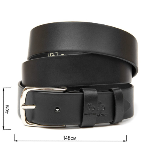 Чоловічий шкіряний ремінь GRANDE PELLE 11453 Чорний