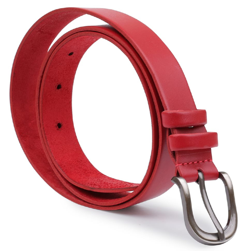 Жіночий шкіряний ремінь Vintage 20786 Червоний