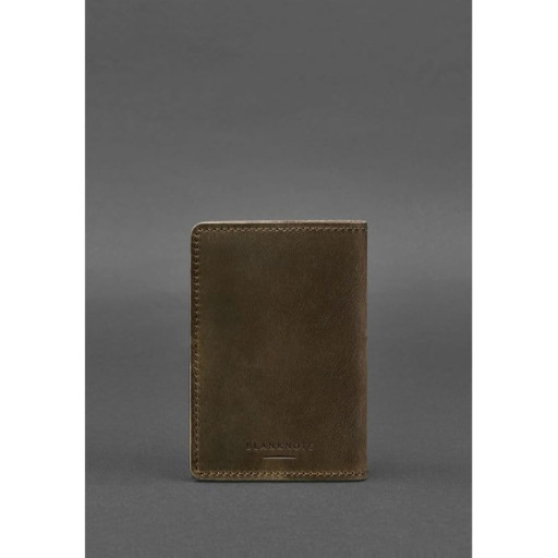 Шкіряна обкладинка для військового квитка офіцера запасу 8.0 темно-коричнева Crazy Horse