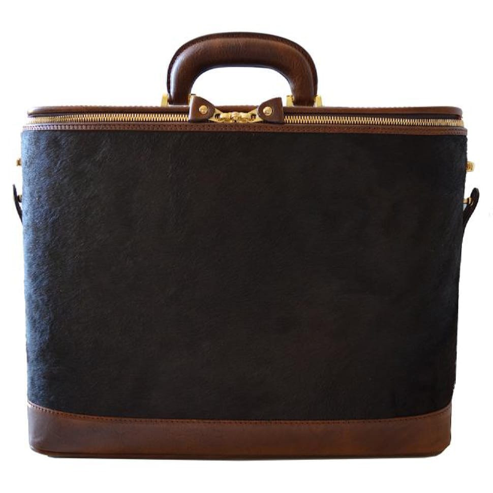 Pratesi CCF116/17 - Raffaello Cavallino Laptop Bag in real leather Cavallino Coffee