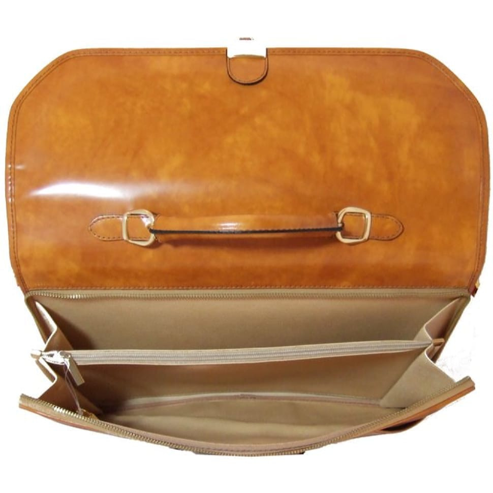 Pratesi RNE604 - Piccolomini Briefcase in cow leather Radica Black (подряпина)