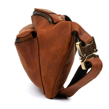 Banana belt bag leather red TARWA RB-3012-3md