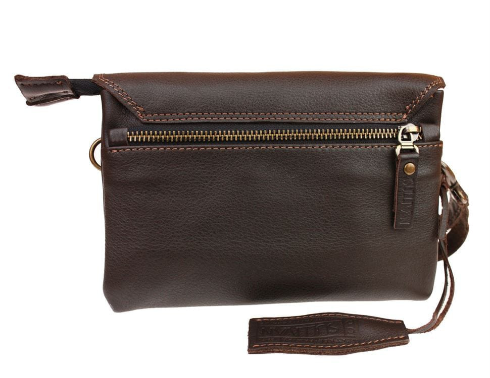 Сумка чоловіча маленька барсетка клатч SULLIVAN s32210 (32) коричнева гладка шкіра