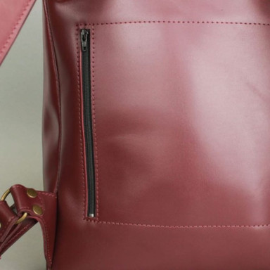 Cloud S leather backpack burgundy