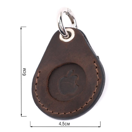 Надійний брелок-тримач для Apple AirTag із вінтажної шкіри GRANDE PELLE 11615 Коричневий