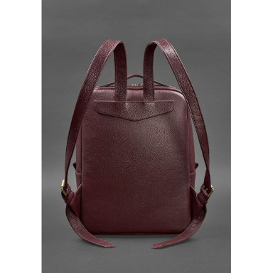 Women's leather city backpack with a zipper Cooper marsala flotar