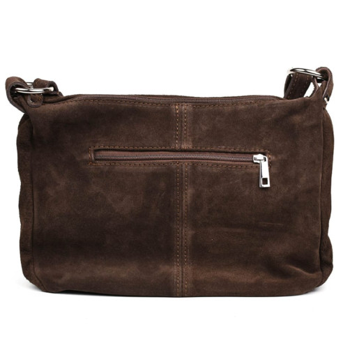 Замшева сумка жіноча месенджер Італія Firenze fz382328 в кольорі шоколад