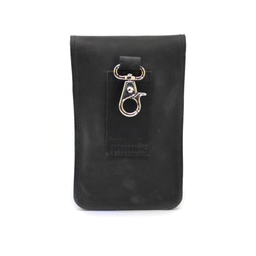 Шкіряна сумка чохол на пояс чорна TARWA RA-2091-3md