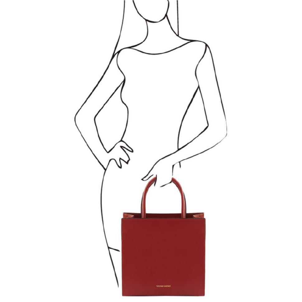 Шкіряна вертикальна сумка Medea  Tuscany TL141906