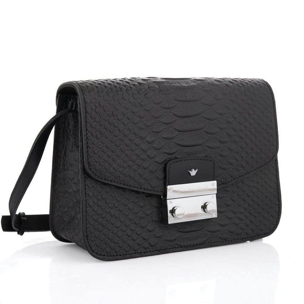 Сумка жіноча шкіряна DER FLINGER DF2020903-1 чорна