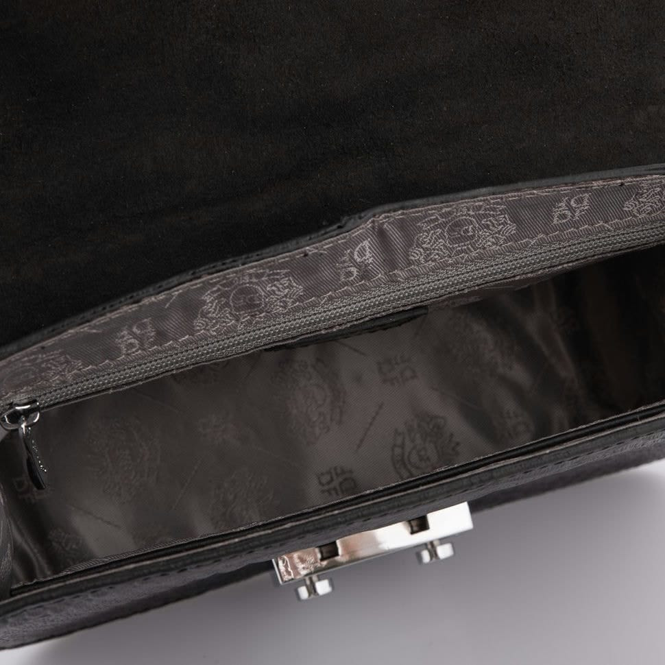 Сумка жіноча шкіряна DER FLINGER DF2020903-1 чорна