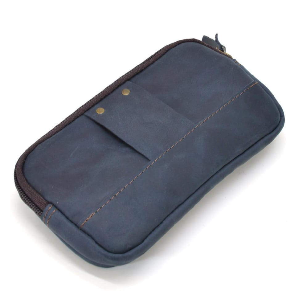 Belt bag case TARWA RK-1366-3md horse leather blue