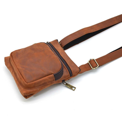 Сумка через плече чоловіча TARWA RB-1342-2-3md руда crazy horse