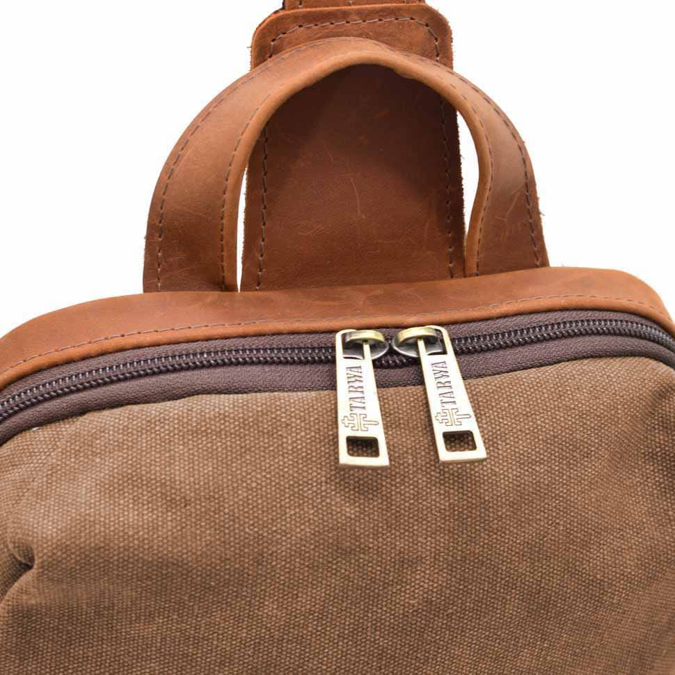 Слінг через плече, нагрудна сумка зі шкіри та канвас TARWA RBc-1905-3md