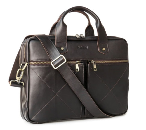 Чоловіча ділова сумка коричневого кольору Newery N012GC