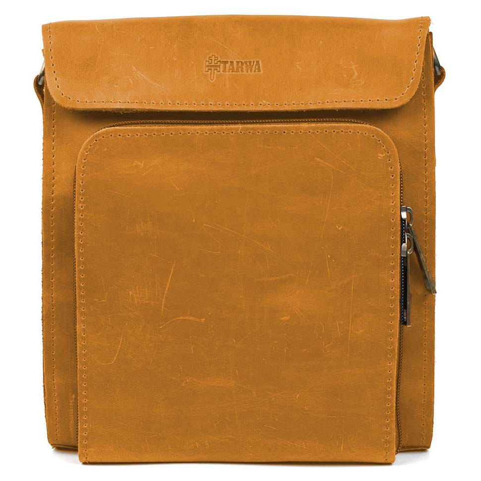 Mens leather shoulder bag RCam-30272-3md TARWA crazy horse sand