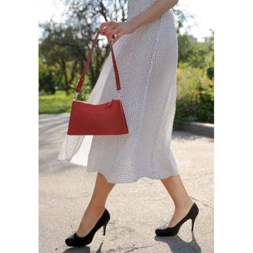 Жіноча шкіряна сумка Sally червона