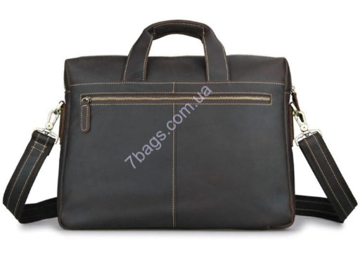 Шкіряна сумка для ноутбука, портфель, в класичному стилі