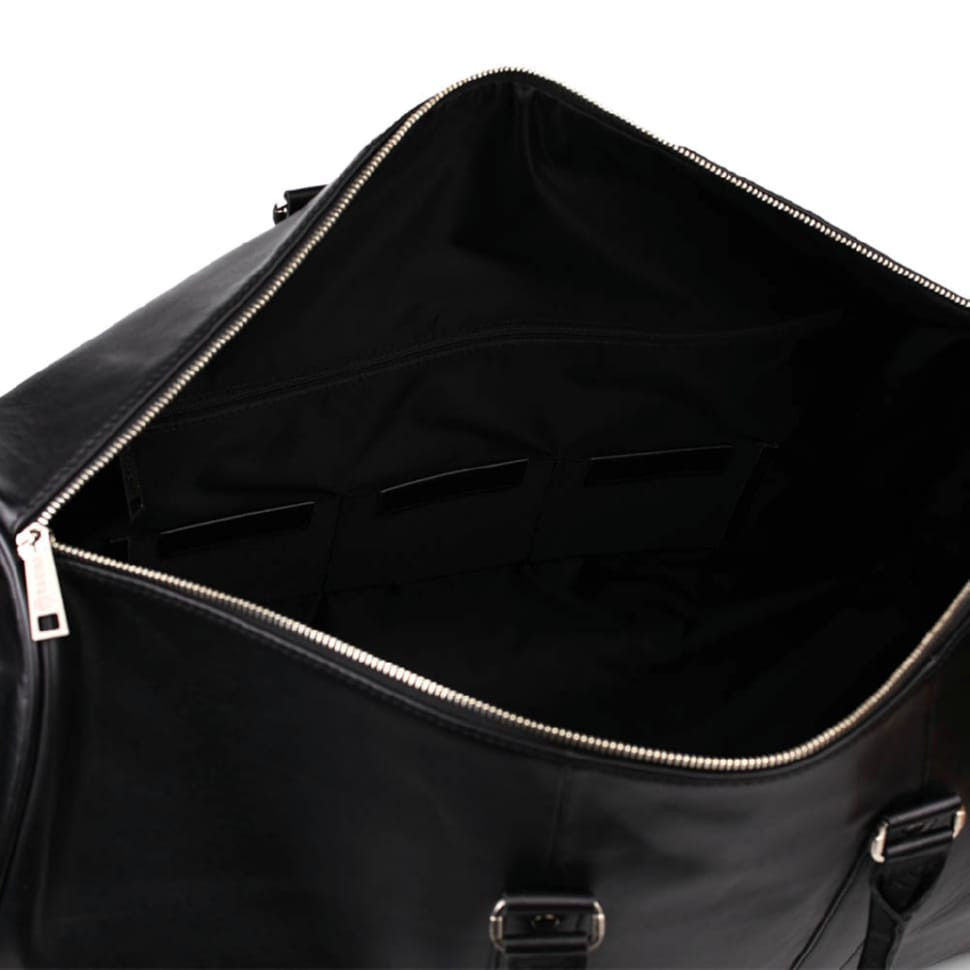 Large leather travel bag 61cm TARWA GA-9551-4lx black Nappa
