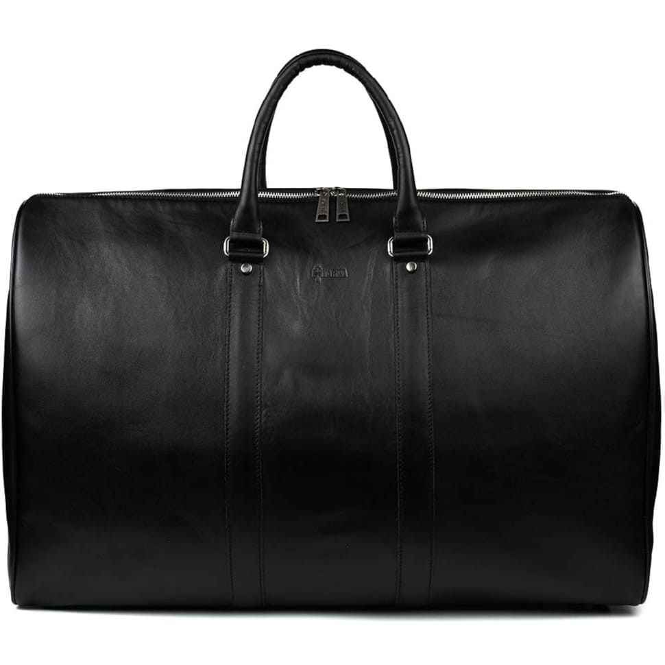 Large leather travel bag 61cm TARWA GA-9551-4lx black Nappa