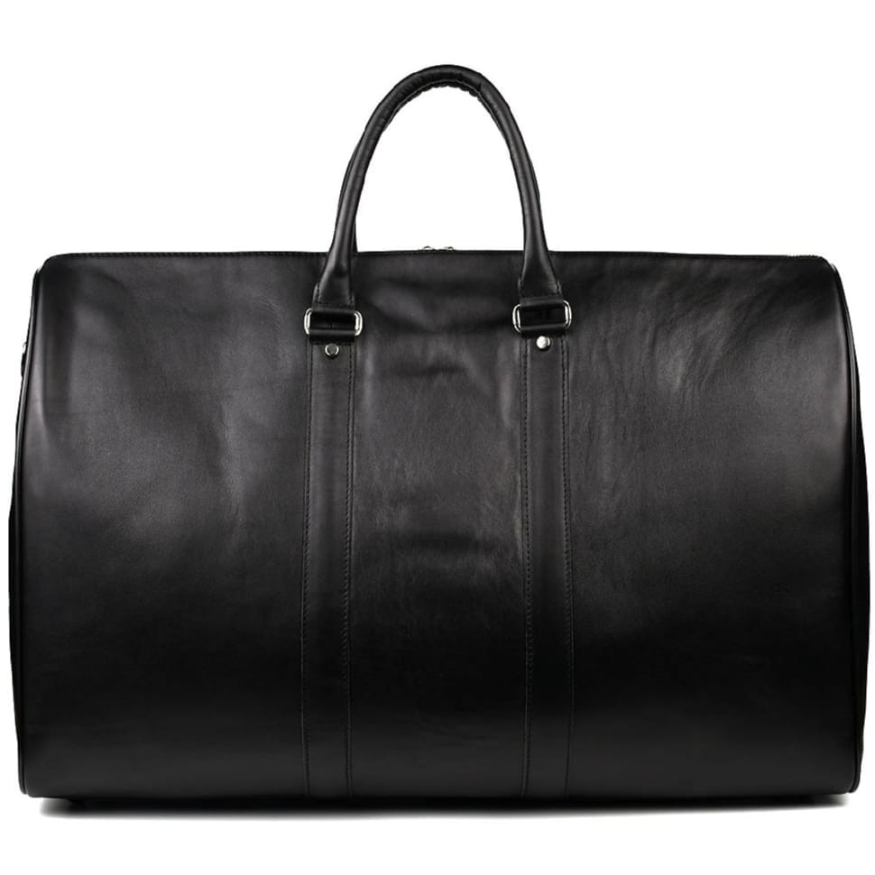 Large leather travel bag 61cm TARWA GA-9551-4lx black Nappa