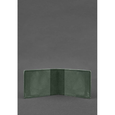 Leather cover for the certificate of the Marine Guard green Crazy Horse