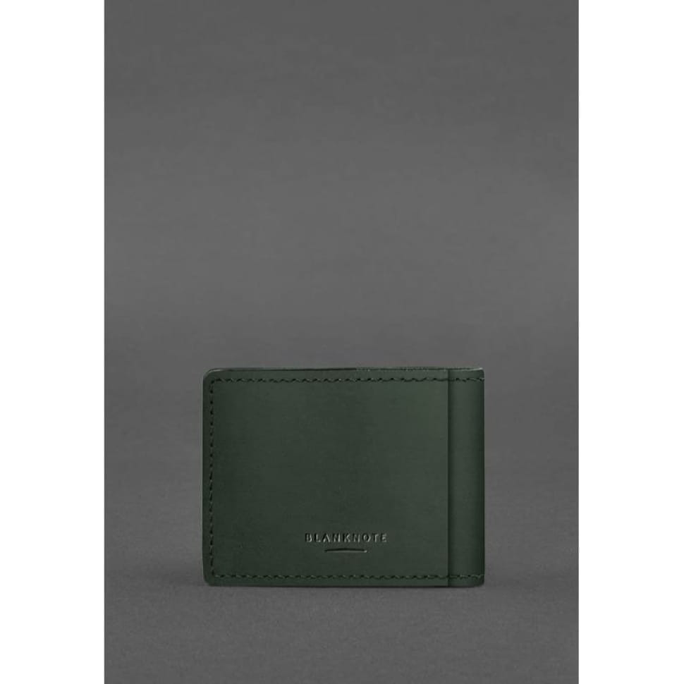 Кожаная обложка на удостоверение Морской охраны зеленая Crazy Horse