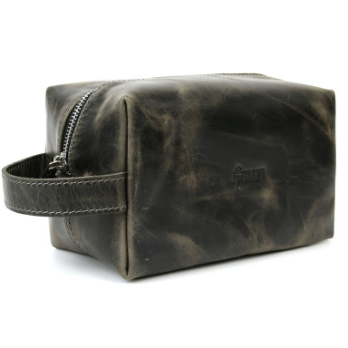 Leather vanity case TARWA RJv-8033-4lx gray