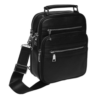 Мужская кожаная барсетка Ricco Grande K16439-black