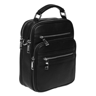 Мужская кожаная барсетка Ricco Grande K16439-black