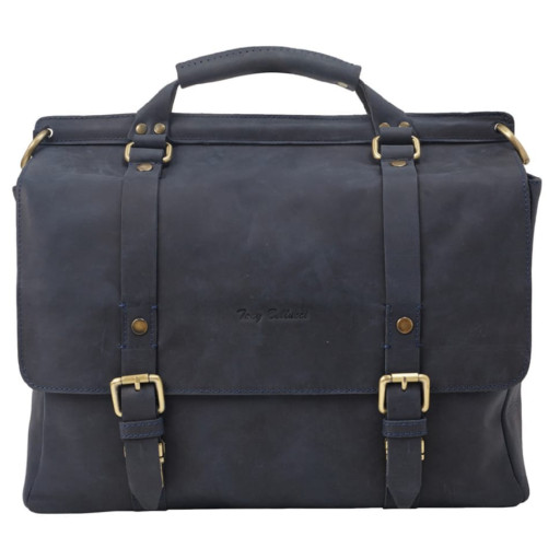Портфель шкіра Tony Bellucci 5084-03 синій нубук