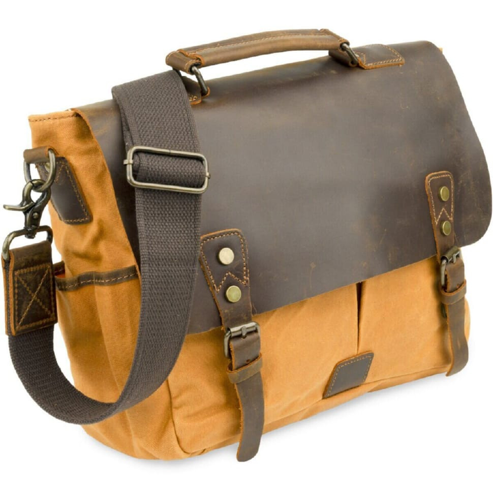 Діловий портфель у поєднанні зі шкірою Vintage 20120 Рудий