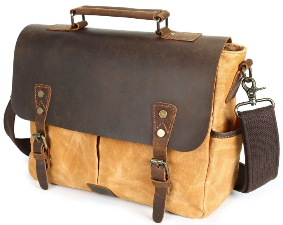 Діловий портфель у поєднанні зі шкірою Vintage 20120 Рудий