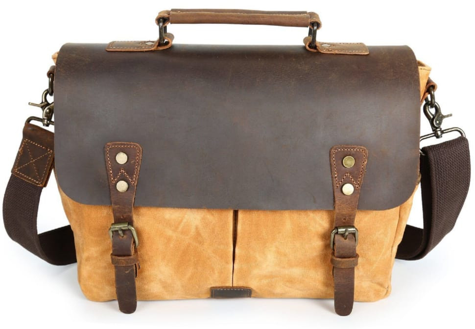 Діловий портфель у поєднанні зі шкірою Vintage 20120 Рудий