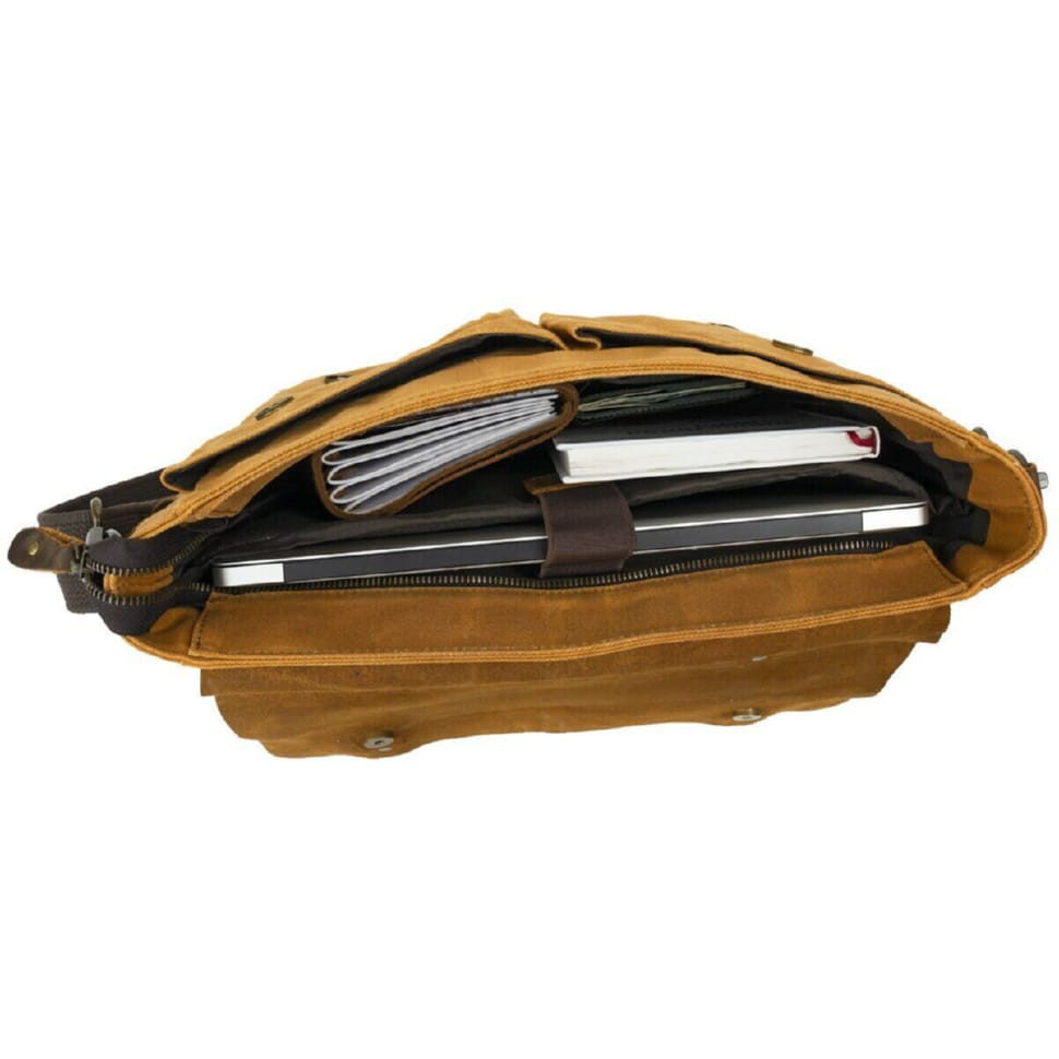 Діловий портфель у поєднанні зі шкірою Vintage 20120 Рудий