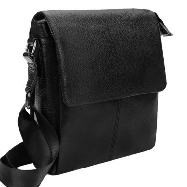 Мужская кожаная сумка Borsa Leather 1t8871-black