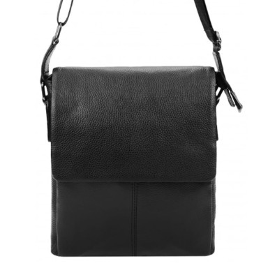 Мужская кожаная сумка Borsa Leather 1t8871-black