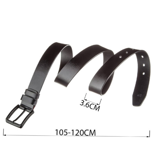 Чоловічий шкіряний ремінь classic Vintage 20222 Чорний