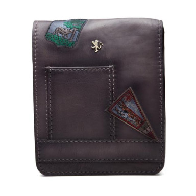 Pratesi BGR182/18 - Messanger Mini Bag in cow leather Bruce Grey