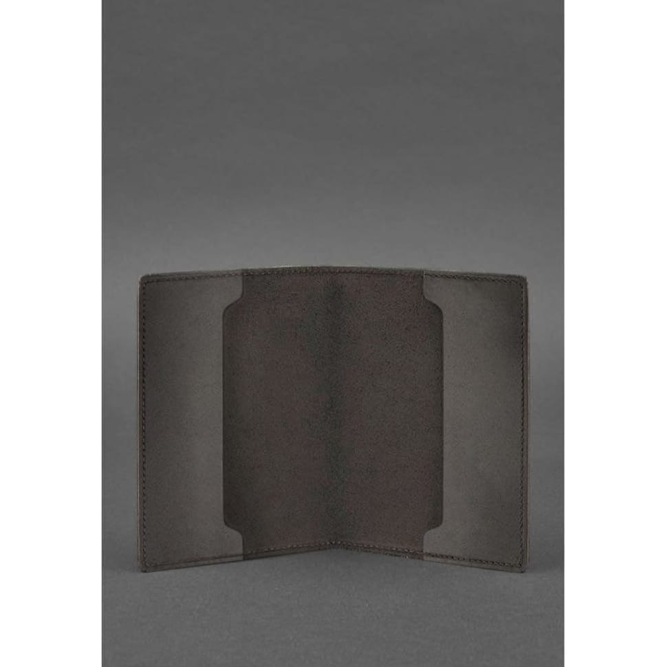 Шкіряна обкладинка для військового квитка офіцера запасу 8.0 темно-коричнева