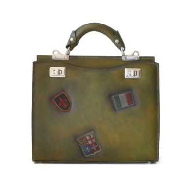 Pratesi BVS150/32 - Lady Bag Анна Марія Luisa de' Medici Medium in cow leather Bruce Dark Green