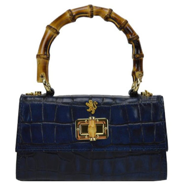 Pratesi KBL298/20 - Castalia K298/20 Lady Bag in cow leather Castalia K298/20 Blue