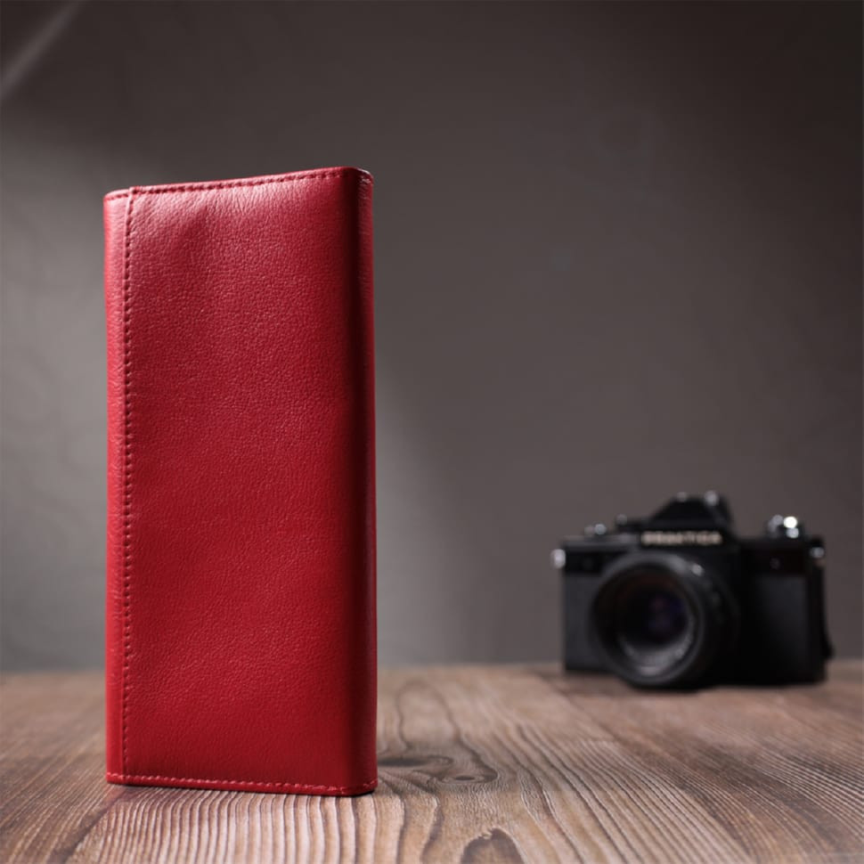 Классический женский кошелек из натуральной кожи ST Leather 22675 Красный